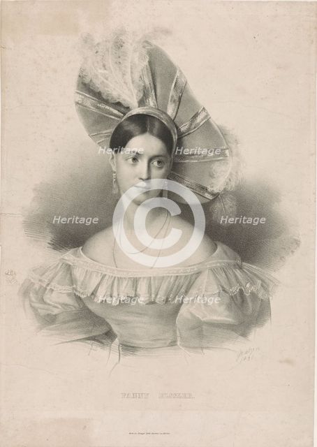 Portrait of the Ballet dancer Fanny Elssler (1810-1884), 1831.