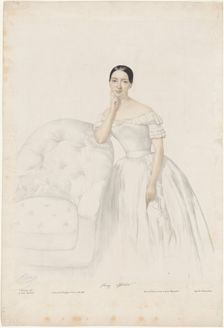 Portrait of the Ballet dancer Fanny Elssler (1810-1884), 1838