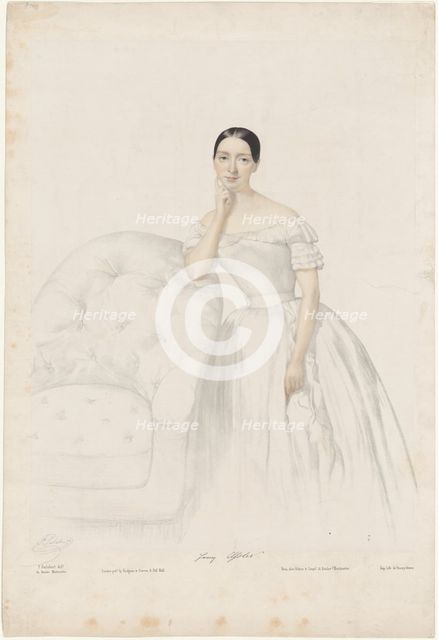Portrait of the Ballet dancer Fanny Elssler (1810-1884), 1838.