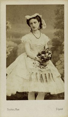 Portrait of the ballet dancer Marfa Muravyeva (1838-1879), 1863. Creator: Disdéri, André Adolphe-Eugène (1819-1889)