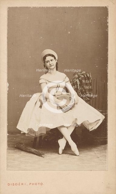 Portrait of the ballet dancer Marie Petipa (1857-1930), c1875. Creator: Disdéri, André Adolphe-Eugène (1819-1889).