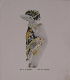 Portrait of the Ballet dancer Tamara Karsavina (1885-1978), 1914