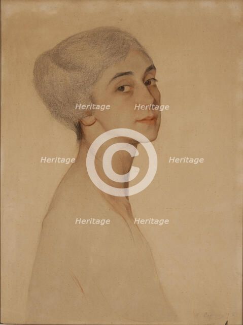 Portrait of the Ballet dancer Tamara Karsavina, 1915. Creator: Sorin, Saveli Abramovich (1878-1953).