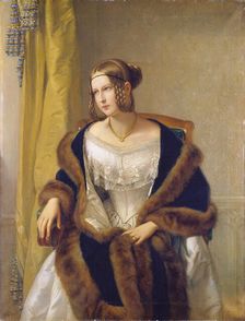 Portrait of the Baroness of Bernus, 1838. Creator: Philipp Veit
