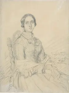 Portrait of the Baroness Chassériau, 1846. Creator: Theodore Chasseriau