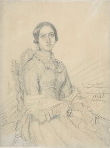 Portrait of the Baroness Chassériau, 1846. Creator: Theodore Chasseriau