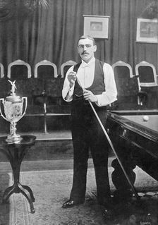 Portrait of the billiards player E Dawson, 1896. Creator: RW Thomas