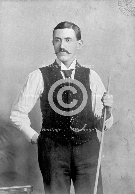 Portrait of the billiards player E Diggle, 1896.  Creator: Symmons & Thiele.
