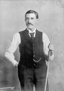 Portrait of the billiards player E Diggle, 1896. Creator: Symmons & Thiele