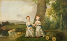 Portrait of the Blunt Children, 1766-80. Creator: Johan Zoffany