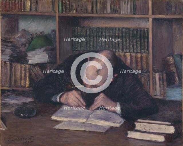 Portrait of the Bookseller E. J. Fontaine, 1885. Artist: Caillebotte, Gustave (1848-1894)