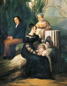 Portrait of the Borri Stampa Family, 1822. Creator: Hayez, Francesco (1791-1882)