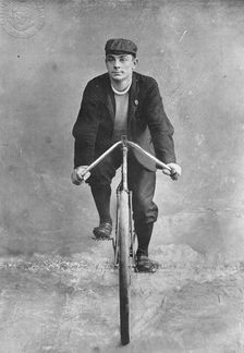 Portrait of the cyclist CC Fontaine, 1896. Creator: RW Thomas