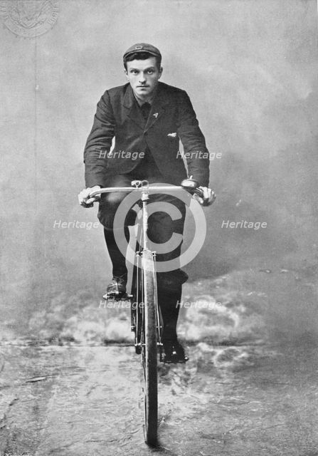 Portrait of the cyclist CG Wridgway, 1896. Creators: RW Thomas, CG Wridgway.
