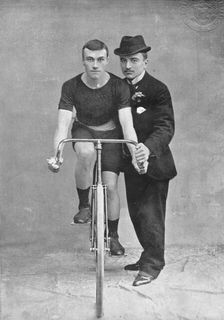 Portrait of the cyclist AE Walters, 1896. Creator: Unknown