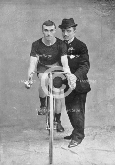 Portrait of the cyclist AE Walters, 1896. Creator: Unknown.
