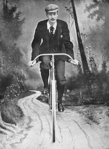 Portrait of the cyclist FW Shorland, 1896. Creator: London Stereoscopic & Photographic Co