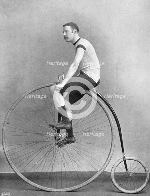 Portrait of the cyclist JH Adams Rowley, 1896. Creator: RW Thomas.
