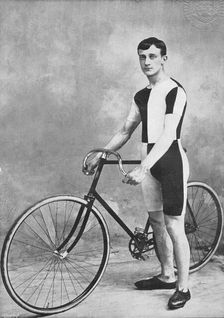 Portrait of the cyclist T Osborne, 1896. Creators: T Osborne, RW Thomas
