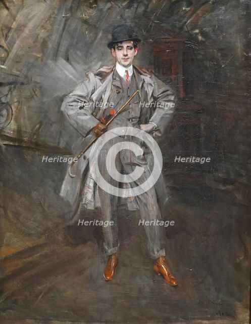 Portrait of the Caricaturist Georges Goursat (1863-1934), Pseudonym "Sem", 1902. Creator: Boldini, Giovanni (1842-1931).