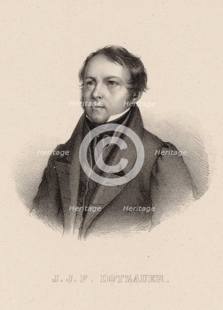 Portrait of the cellist composer Justus Johann Friedrich Dotzauer (1783-1860), 1850.