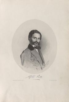 Portrait of the cellist and composer Alfredo Piatti (1822-1901) , 1858. Creator: Kaiser, Eduard (1820-1895)