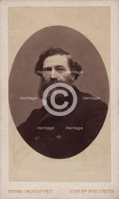 Portrait of the cellist and composer Alfredo Piatti (1822-1901) , ca 1860. Creator: Carjat, Étienne (1828-1906).