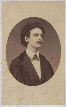 Portrait of the cellist and composer David Popper (1843-1913), 1867. Creator: Photo studio Max Auerbach