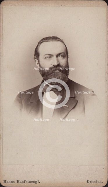 Portrait of the cellist and composer Friedrich Grützmacher (1832-1903), ca 1865. Creator: Hanfstaengl, Hanns (Johann) (1820-1885).