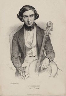 Portrait of the cellist and composer Hippolyte Prosper Seligmann (1817-1882), 1840. Creator: Alophe, Marie-Alexandre Menut (1812-1883)