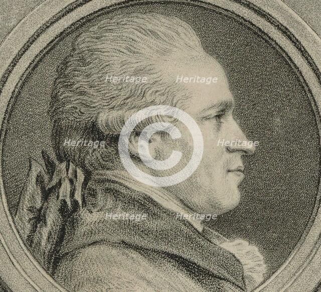 Portrait of the cellist and composer Jean-Louis Duport (1749-1819), 1785. Creator: Cochin, Charles-Nicolas, the Younger (1715-1790).
