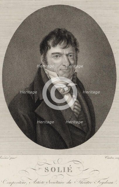 Portrait of the cellist and composer Jean-Pierre Solié (1755-1812), 1790-1812. Creator: Riesener, Henri-Françoiss (1767-1828).