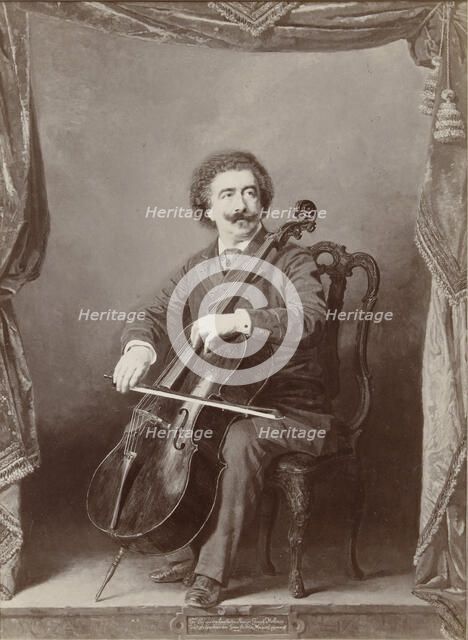Portrait of the cellist and composer Joseph Hollman (1852-1926), c. 1890. Creator: Mniszech, Andrzej Jerzy (1823-1905).