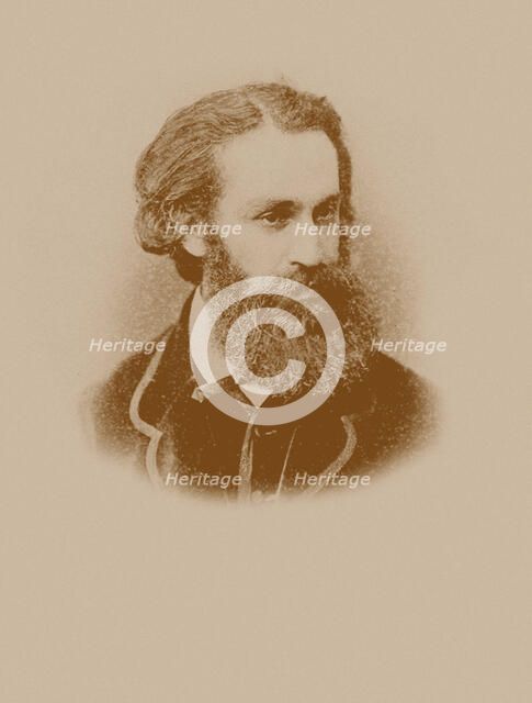 Portrait of the cellist and composer Karl Yulievich Davidov (1838-1889), 1870s. Creator: Anonymous.