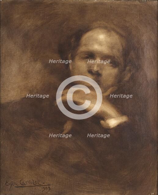 Portrait of the cellist and composer Pablo Casals (1876-1973), 1903. Creator: Carrière, Eugène (1849-1906).
