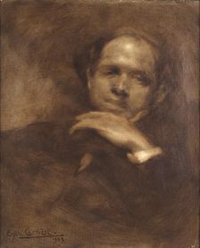 Portrait of the cellist and composer Pablo Casals (1876-1973), 1903. Creator: Carrière, Eugène (1849-1906)