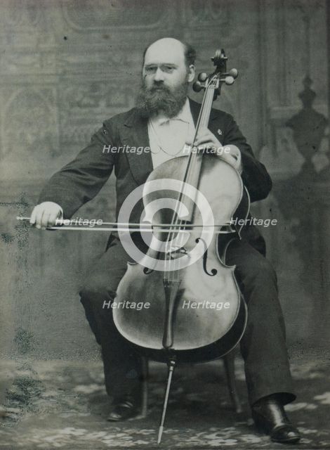 Portrait of the cellist and composer Wilhelm Fitzenhagen (1848-1890), 1888. Creator: Anonymous.