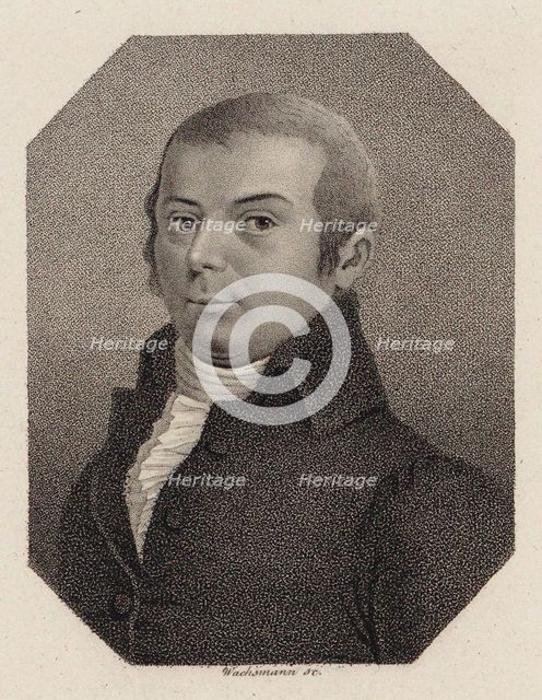Portrait of the cellist Joseph Franz Weigl (1740-1820) , c. 1800. Creator: Wachsmann, Anton (c. 1765-c. 1836).