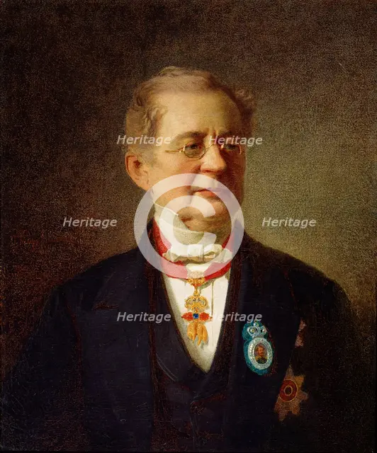 'Portrait of the Chancellor Prince Alexander M Gorchakov', 1867.  Artist: Johann Köler