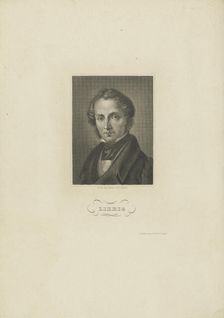 Portrait of the chemist Justus von Liebig, c. 1840. Creator: Barth, Carl (1787-1853)