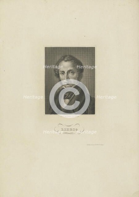 Portrait of the chemist Justus von Liebig, c. 1840. Creator: Barth, Carl (1787-1853).