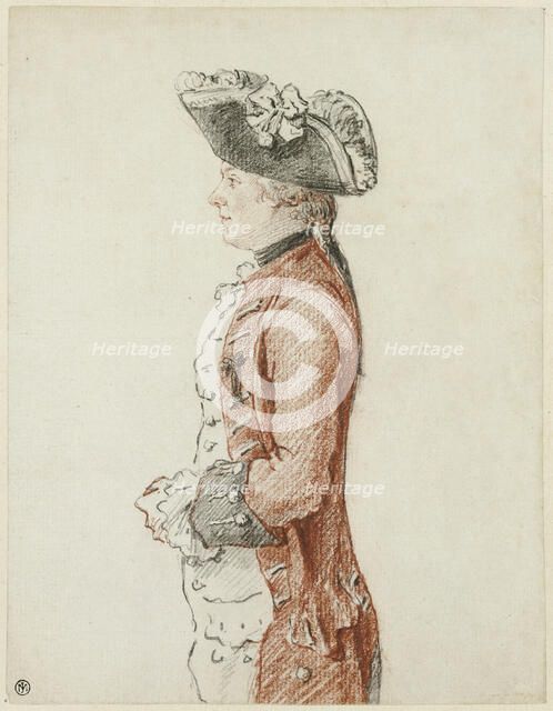 Portrait of the Chevalier de Lézay, 1756. Creator: Louis de Carmontelle.