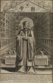 Portrait of the Chinese thinker and social philosopher Confucius (551 BCE – 479 BCE). Artist: French master
