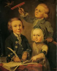Portrait of the Children of Barend Goudriaan, 1776. Creator: Cornelis van Cuylenburg
