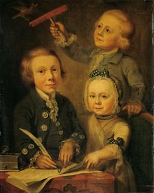 Portrait of the Children of Barend Goudriaan, 1776. Creator: Cornelis van Cuylenburg