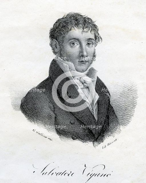 Portrait of the choreographer, composer and dancer Salvatore Viganò... Second Half of the 18th cen. Creator: Gallo Gallina.