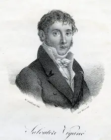 Portrait of the choreographer, composer and dancer Salvatore Viganò... Second Half of the 18th cen. Creator: Gallo Gallina