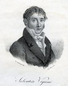 Portrait of the choreographer, composer and dancer Salvatore Viganò... Second Half of the 18th cen. Creator: Gallo Gallina