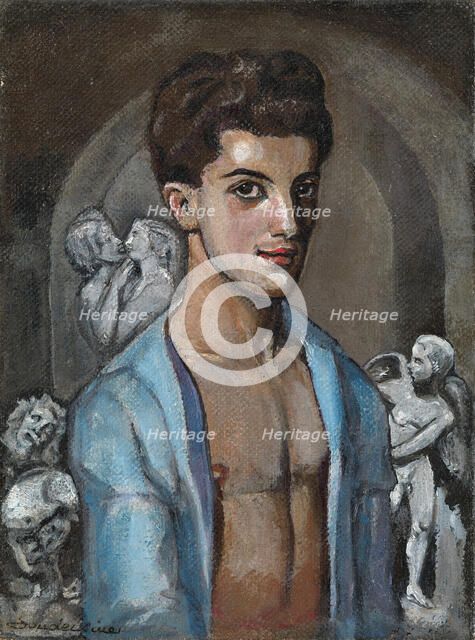 Portrait of the choreographer and ballet dancer Léonide Massine (1896-1979). Artist: Sudeykin, Sergei Yurievich (1882-1946)