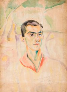 Portrait of the choreographer and ballet dancer Léonide Massine (1896-1979), 1918. Creator: Delaunay, Robert (1885-1941)